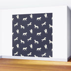 Horse Print (Navy Slate) Wall Mural Gallery Image 2