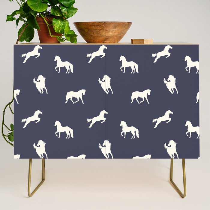 Horse Print (Navy Slate) Credenza Gallery Image 1