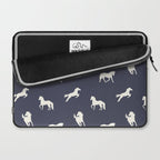 Horse Print (Navy Slate) Laptop Sleeve Gallery Image 2