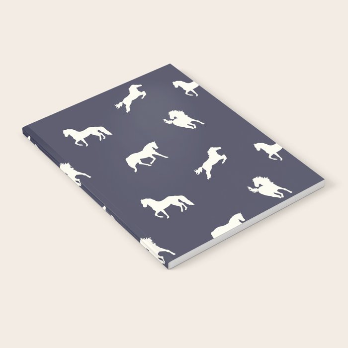 Horse Print (Navy Slate) Notebook Gallery Image 2
