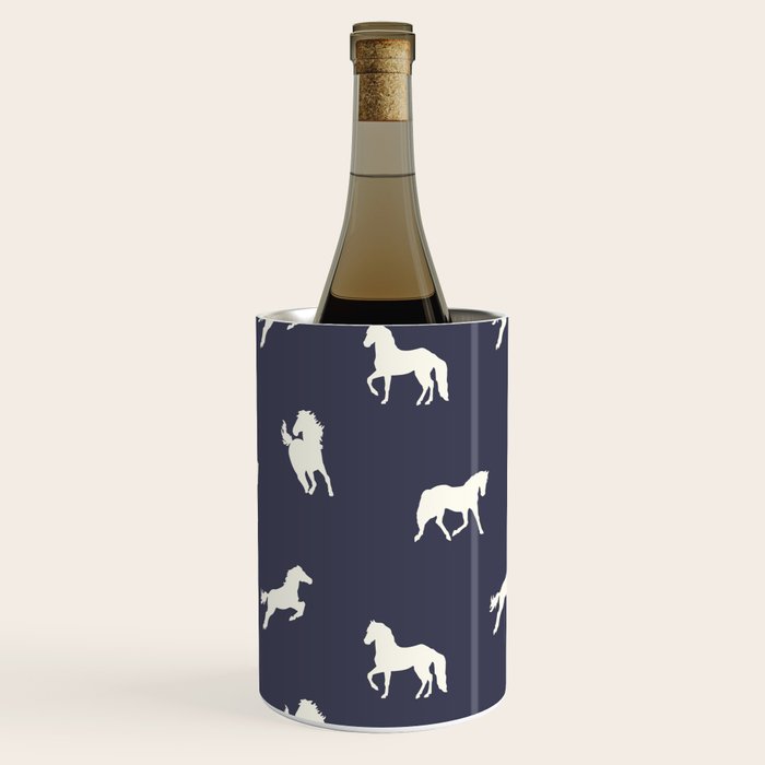 Horse Print (Navy Slate) Wine Chiller Gallery Image 2