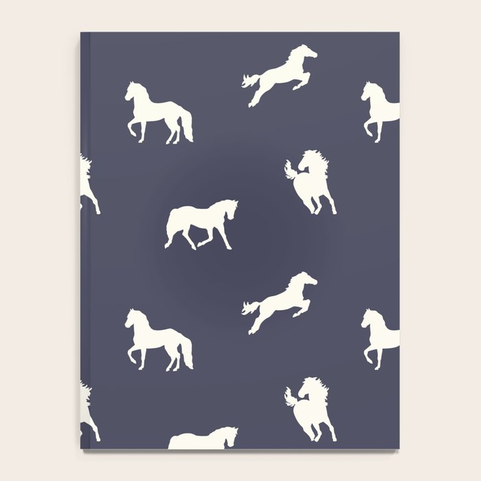 Horse Print (Navy Slate) Notebook Gallery Image 4