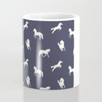 Horse Print (Navy Slate) Coffee Mug Gallery Image 4
