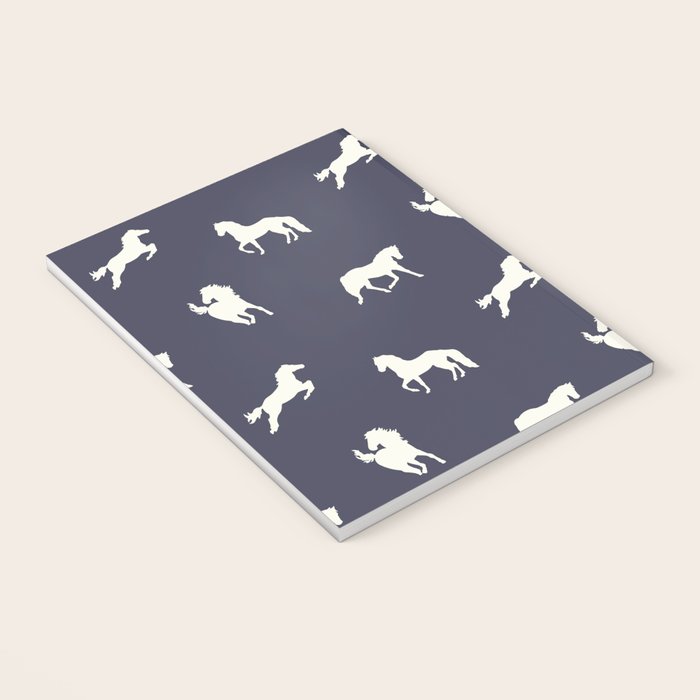 Horse Print (Navy Slate) Notebook Gallery Image 3
