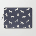 Horse Print (Navy Slate) Laptop Sleeve Gallery Image 1
