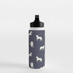 Horse Print (Navy Slate) Water Bottle Gallery Image 3