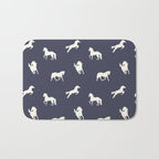 Horse Print (Navy Slate) Bath Mat Gallery Image 1