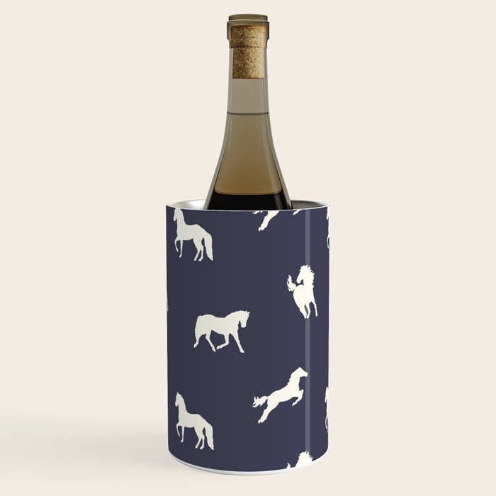 Horse Print (Navy Slate) Wine Chiller Gallery Image 3