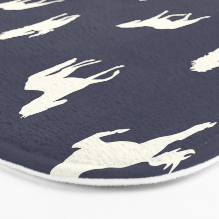 Horse Print (Navy Slate) Bath Mat Gallery Image 3