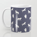 Horse Print (Navy Slate) Coffee Mug Gallery Image 3
