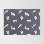 Horse Print (Navy Slate) Rug Gallery Image 2