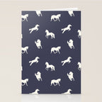Horse Print (Navy Slate) Stationery Card Gallery Image 2