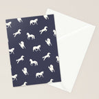 Horse Print (Navy Slate) Stationery Card Gallery Image 2