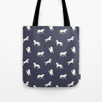 Horse Print (Navy Slate) Tote Bag Gallery Image 1