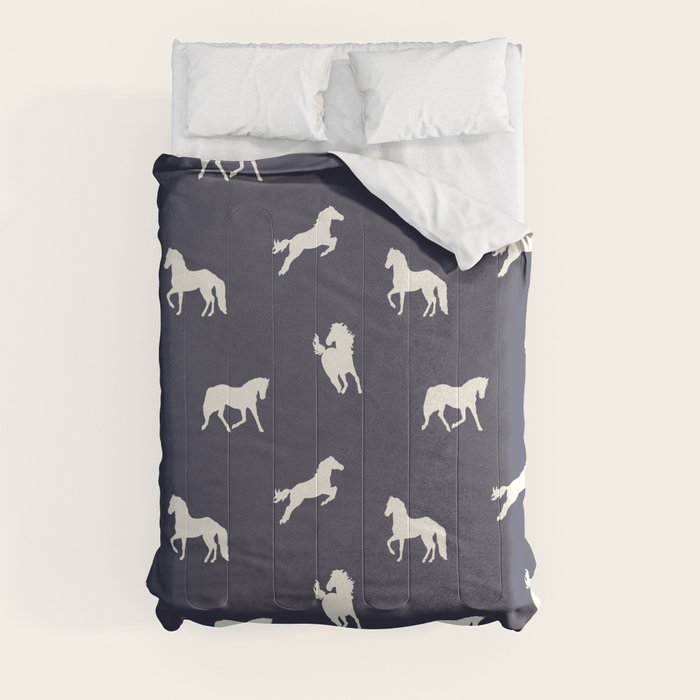 Horse Print (Navy Slate) Comforter Gallery Image 8