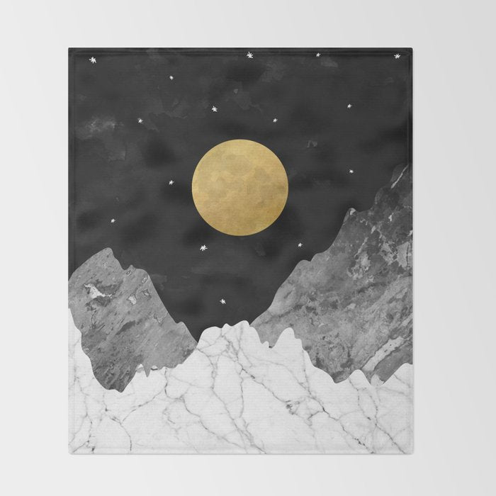 Moon and Stars Throw Blanket Gallery Image 2