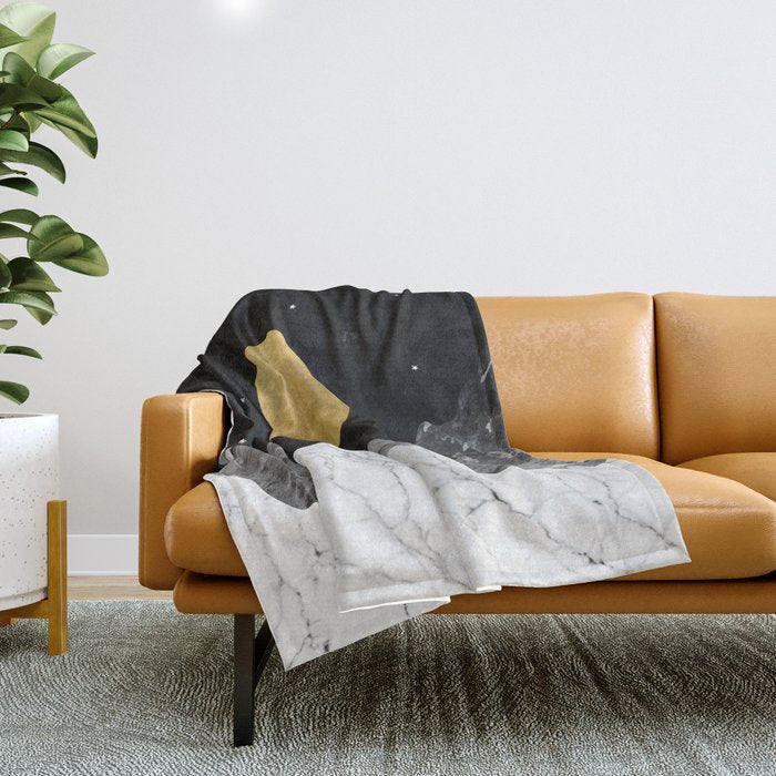 Moon and Stars Throw Blanket Gallery Image 1