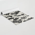Black & White Vintage Florals Yoga Mat Gallery Image 2