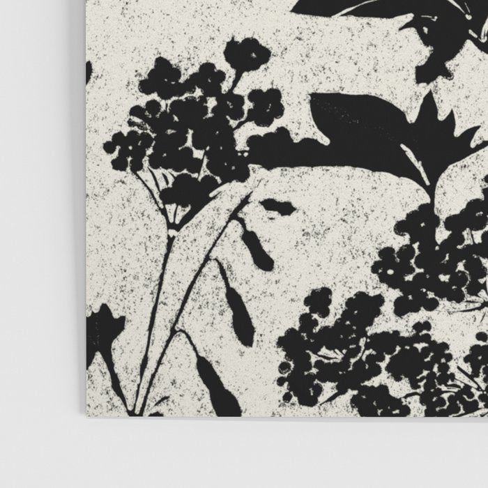 Black & White Vintage Florals Poster Gallery Image 3