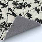 Black & White Vintage Florals Rug Gallery Image 4