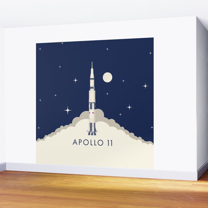 Apollo 11 Space - Saturn Rocket A Wall Mural Gallery Image 2