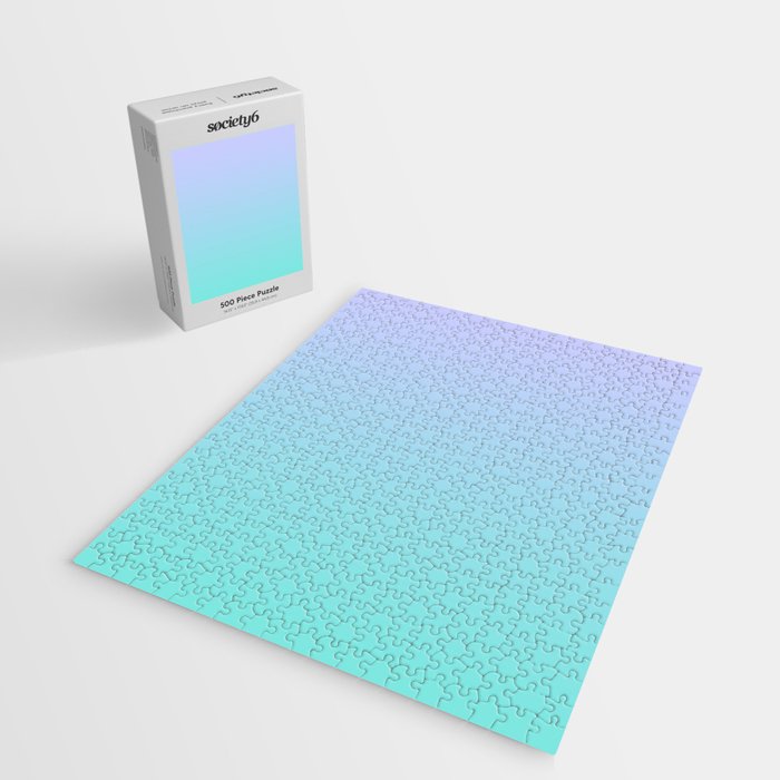 Light Purple Turquoise Gradient Jigsaw Puzzle Gallery Image 2