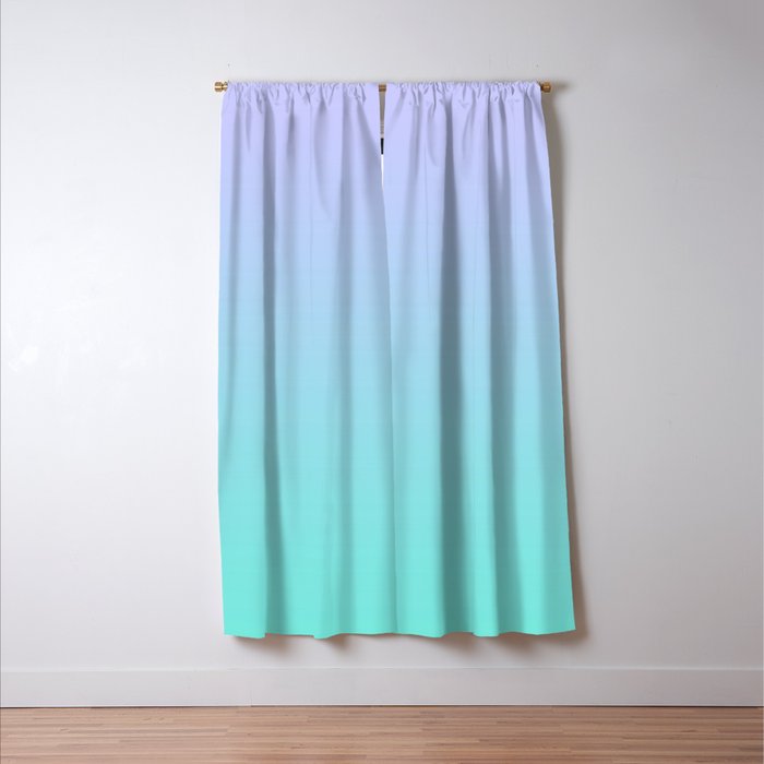 Light Purple Turquoise Gradient Window Curtain Gallery Image 3