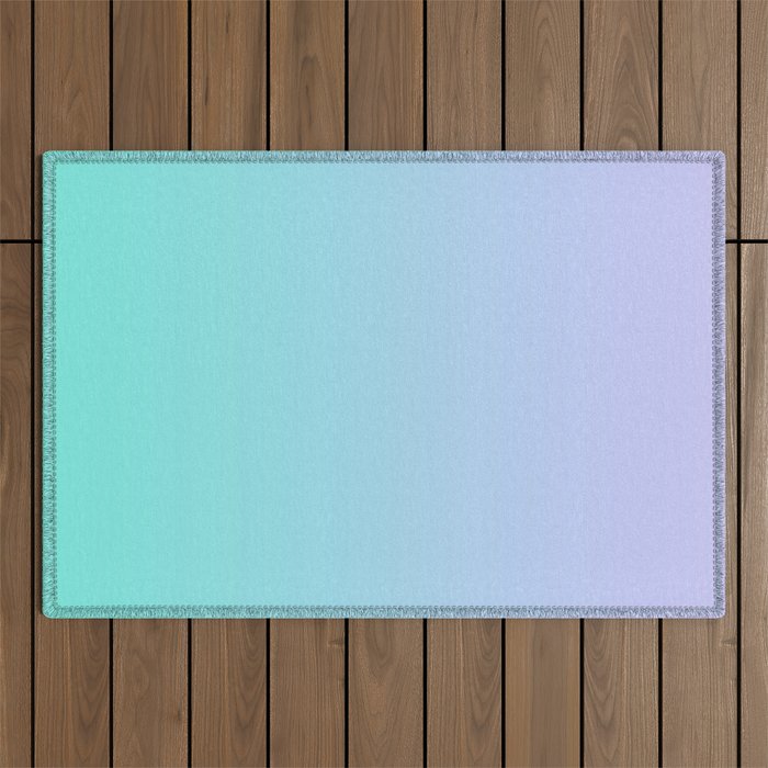 Light Purple Turquoise Gradient Outdoor Rug Gallery Image 1