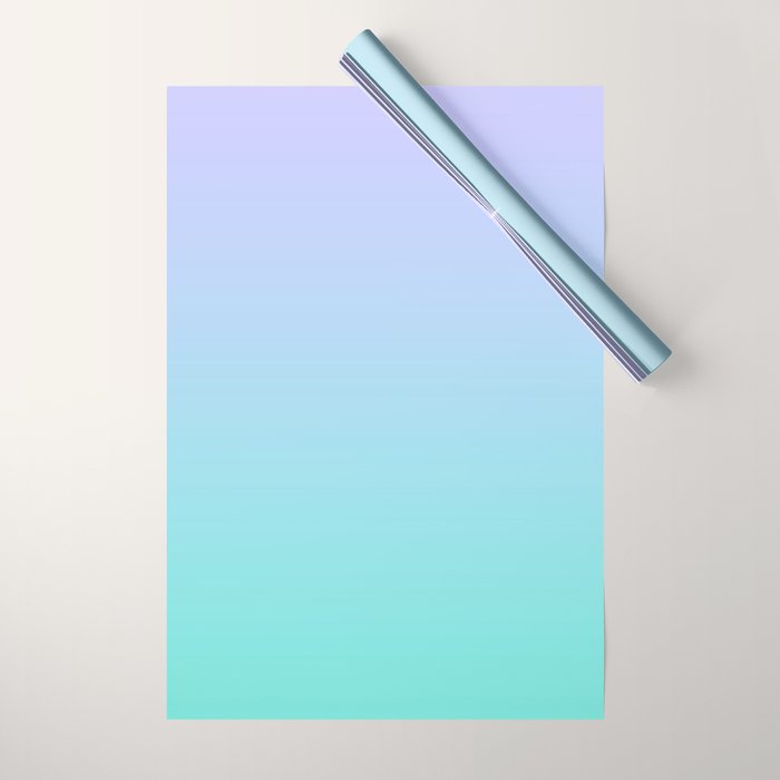 Light Purple Turquoise Gradient Wrapping Paper Gallery Image 1