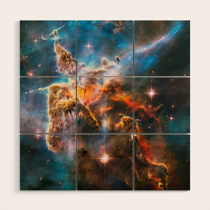 Carina Nebula, Galaxy Background, Universe Large Print, Space Wall Art Decor, Deep Space Poster Wood Wall Art Gallery Image 1