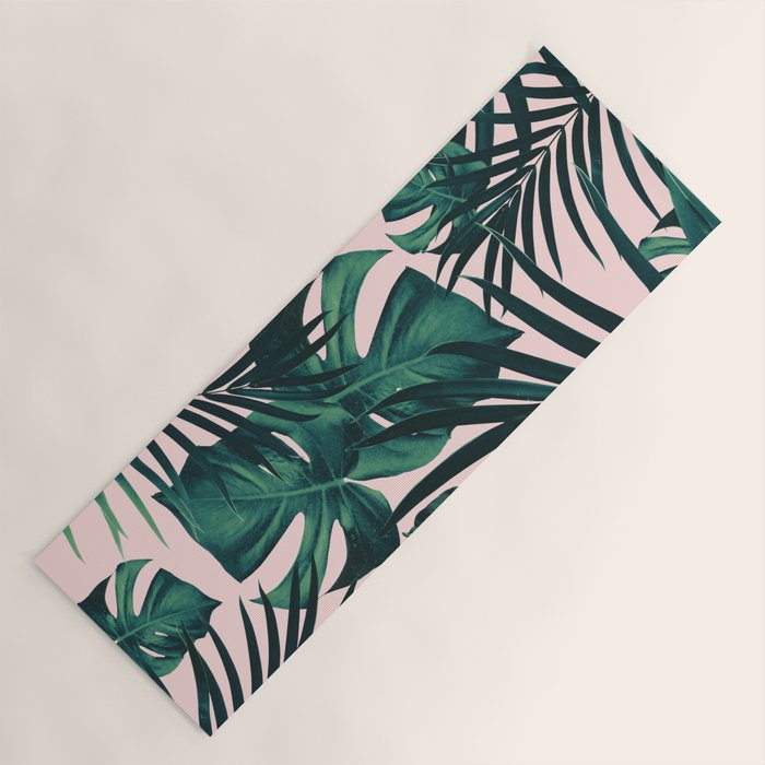 Tropical Jungle Leaves Pattern #5 #tropical #decor #art #society6 Yoga Mat Gallery Image 1