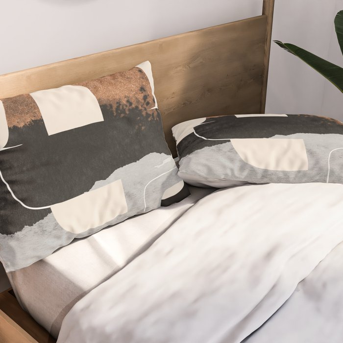 Modern Abstract Shapes 105 Pillow Sham Gallery Image 2
