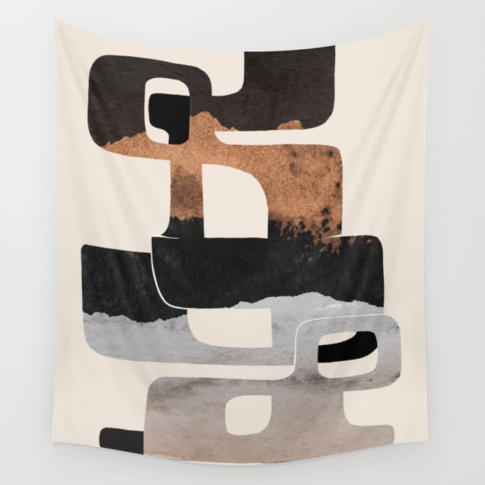 Modern Abstract Shapes 105 Wall Tapestry Gallery Image 4