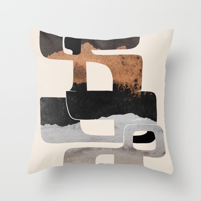 Modern Abstract Shapes 105 Throw Pillow Gallery Image 6