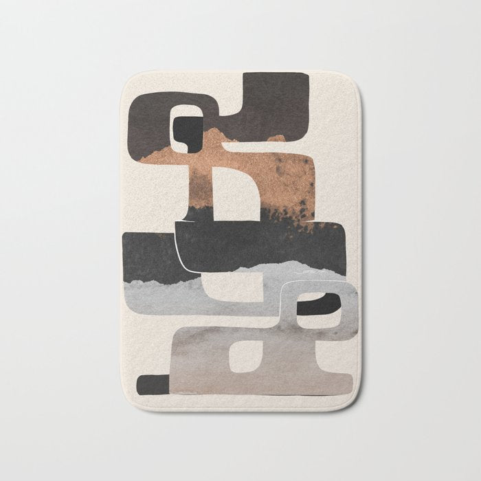 Modern Abstract Shapes 105 Bath Mat Gallery Image 1