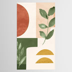 Abstract Shapes and Leaves Tablecloth Gallery Image 2