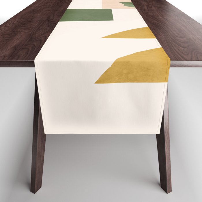 Abstract Shapes and Leaves Table Runner Gallery Image 1