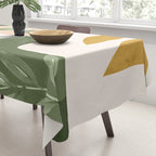 Abstract Shapes and Leaves Tablecloth Gallery Image 3