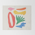 Collage I: Matisse Color Series | Mid-Century Edition Throw Blanket Gallery Image 2