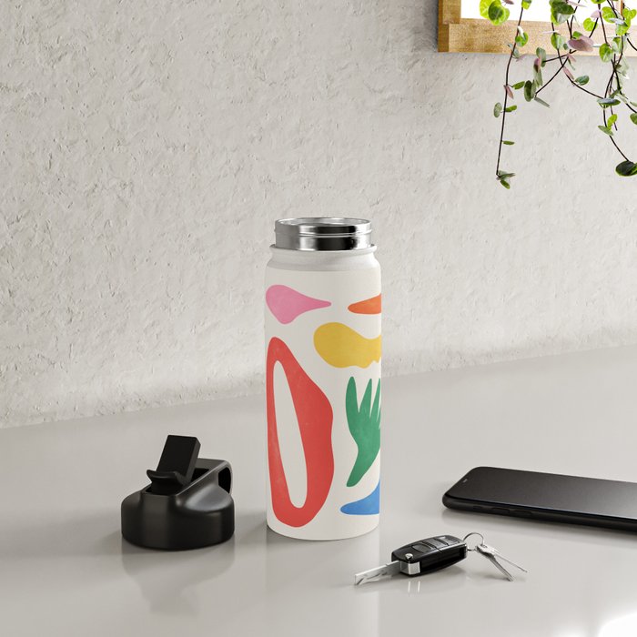 Collage I: Matisse Color Series | Mid-Century Edition Water Bottle Gallery Image 4