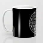 Flower of life on black Coffee Mug Gallery Image 3