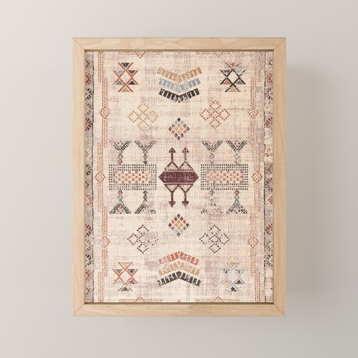 Moroccan Traditional Carpet Arwtork 11 Mini Art Print Gallery Image 1
