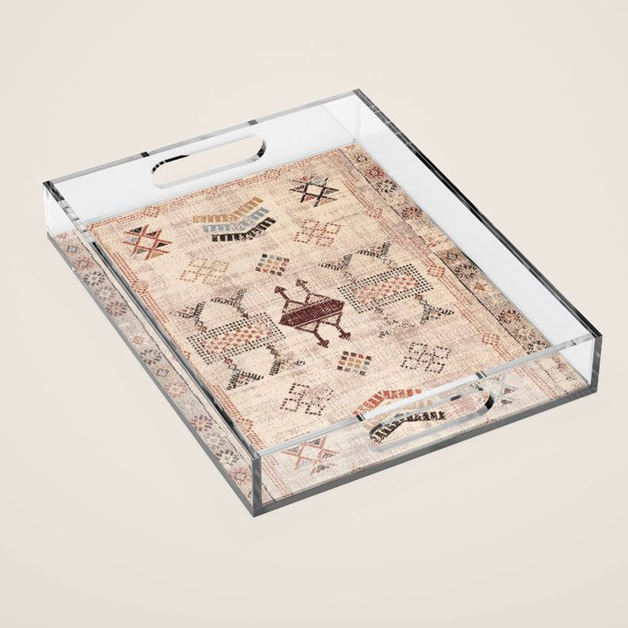 Moroccan Traditional Carpet Arwtork 11 Acrylic Tray Gallery Image 1