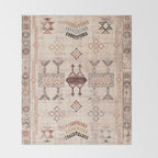 Moroccan Traditional Carpet Arwtork 11 Throw Blanket Gallery Image 2