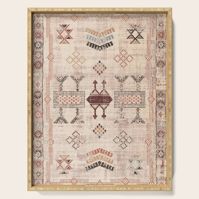 Moroccan Traditional Carpet Arwtork 11 Serving Tray Gallery Image 1