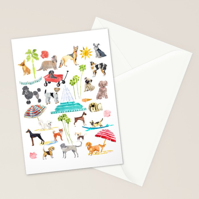 Doggie Days Stationery Card Gallery Image 2
