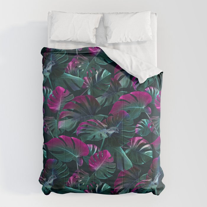 Tropical Monstera Leaf Garden Comforter Gallery Image 6