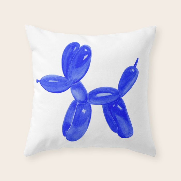 Balloon Dog Navy Blue  Throw Pillow Gallery Image 6