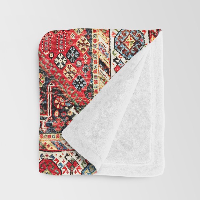 Qashqaâi Fars Southwest Persian Nomad Rug Print Throw Blanket Gallery Image 3