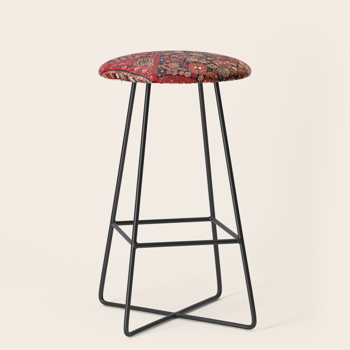 Qashqaâi Fars Southwest Persian Nomad Rug Print Stool Gallery Image 1